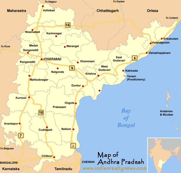 Map of Andhra Pradesh