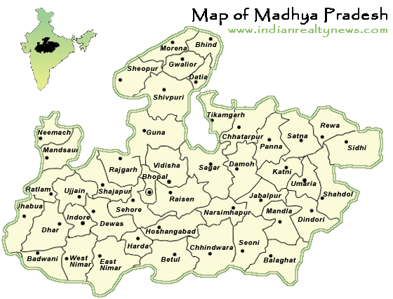 Map of Madhya Pradesh