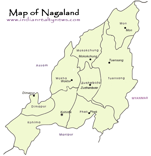 Map of Nagaland